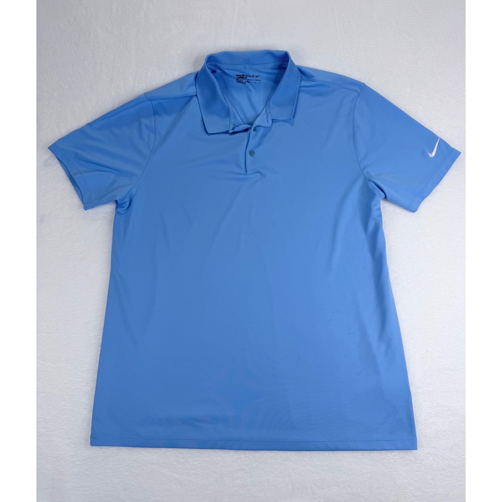 Nike Golf Dri-FIT Polo Shirt Mens XL Blue Short Sleeve Standard Fit Performance